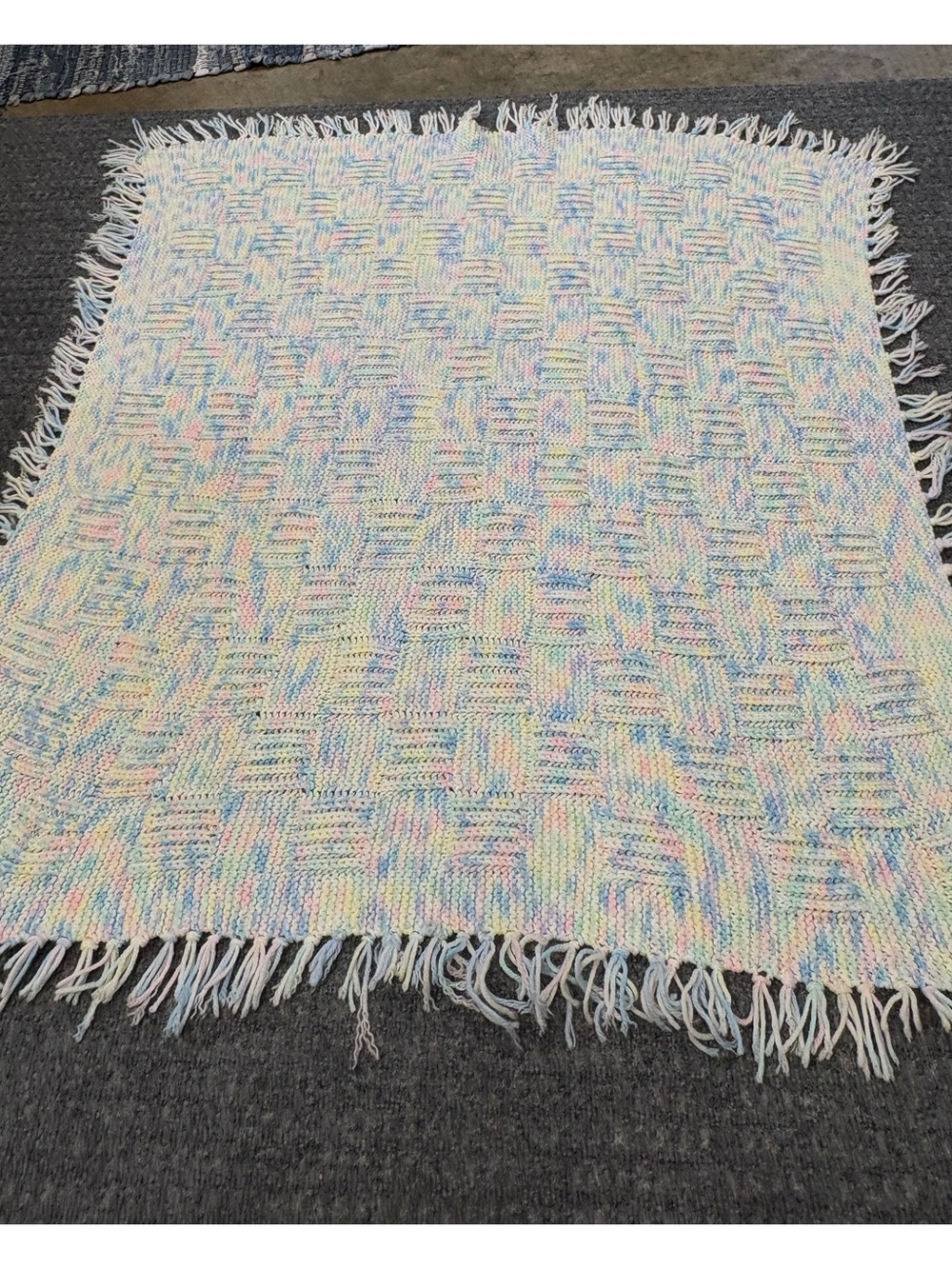 Soft Pastel Multicolor Woven Throw Blanket Baby